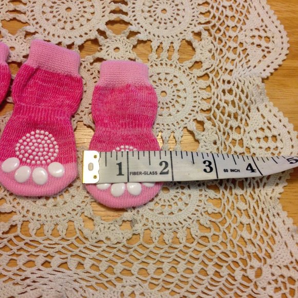 Non-Slip Dog Boots for itty bitty doggies, pink - Picture 5 of 6
